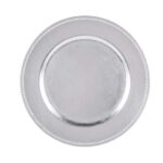 Silver beaded charger plate