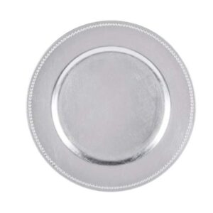 Silver Charger Plates Wedding Venue