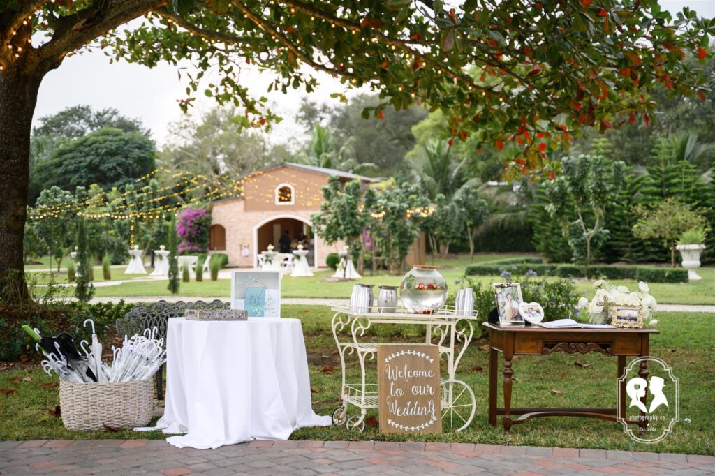 accommodations at Miami farm wedding venue