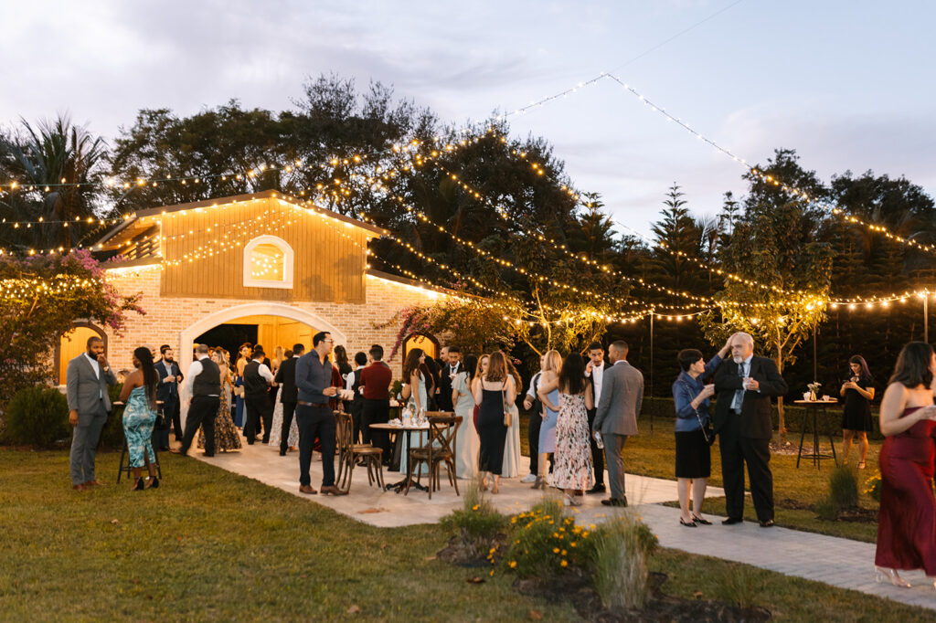 Outdoor wedding reception Miami